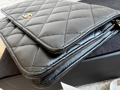 Chanel Wallet on Chain in Black Lambskin Gold Hardware (RRP £2,930)