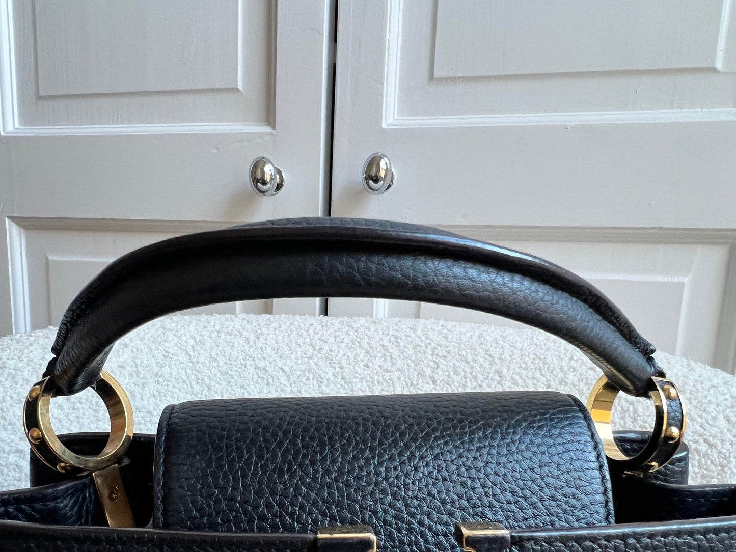 Louis Vuitton Capucines MM Black with Silver Hardware (RRP £4,350)