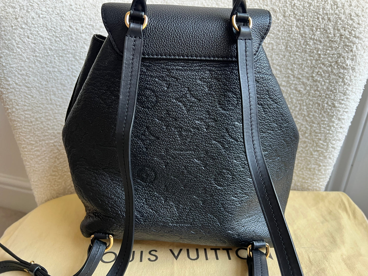 Louis Vuitton Montsouris Backpack Black Empreinte