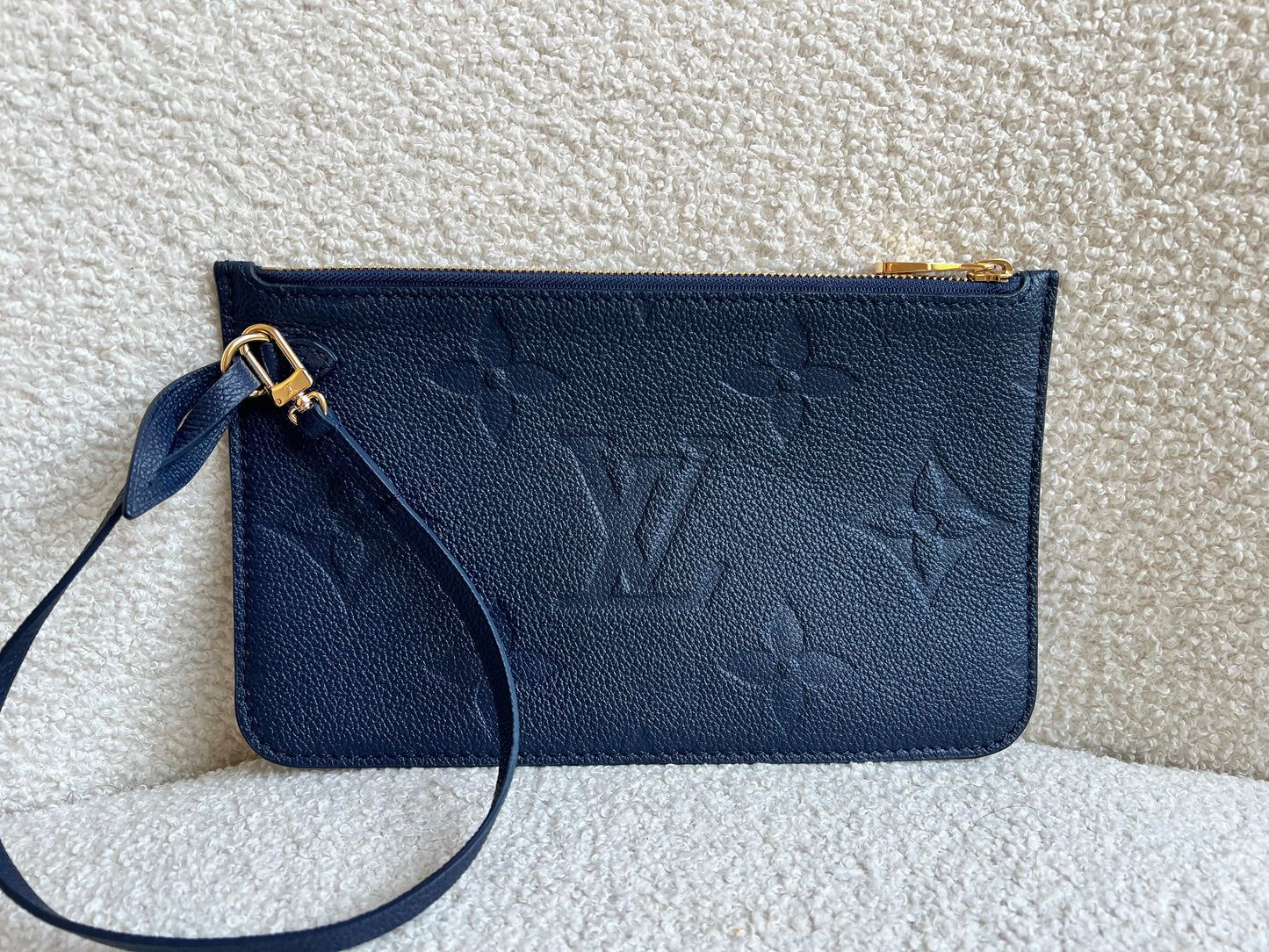 Louis Vuitton Pouch (from Neverfull) Navy Blue Empreinte
