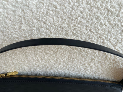 Louis Vuitton Vintage Black Epi Leather Pochette