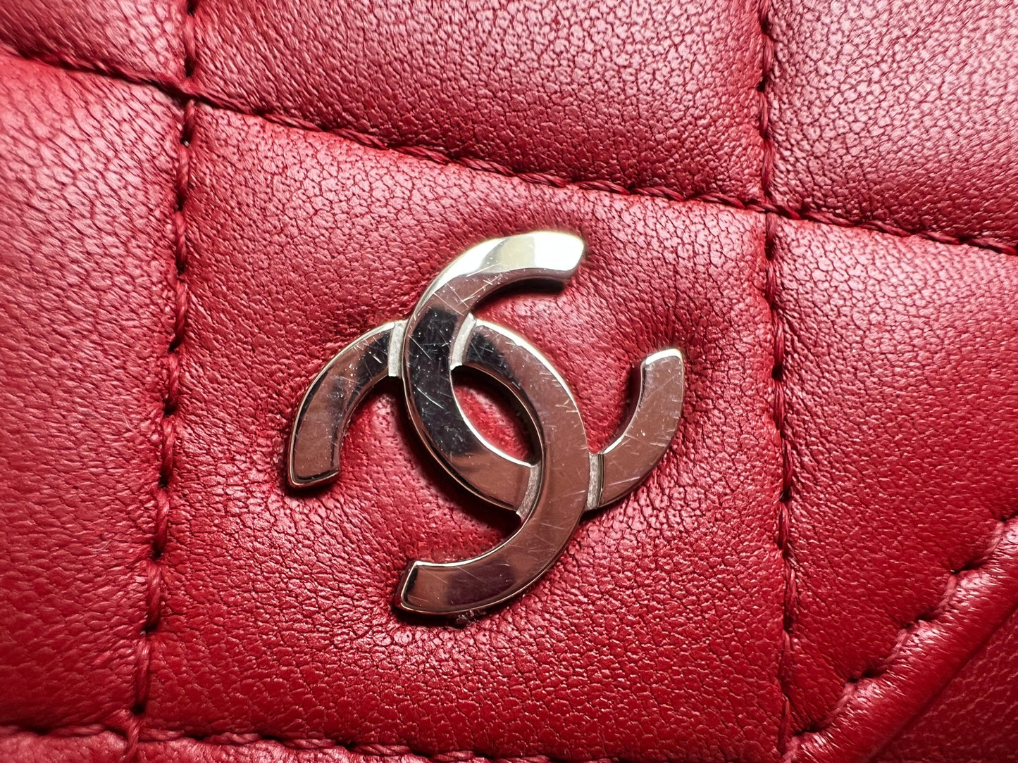 Chanel Red Lambskin Wallet on Chain (RRP £2,930)