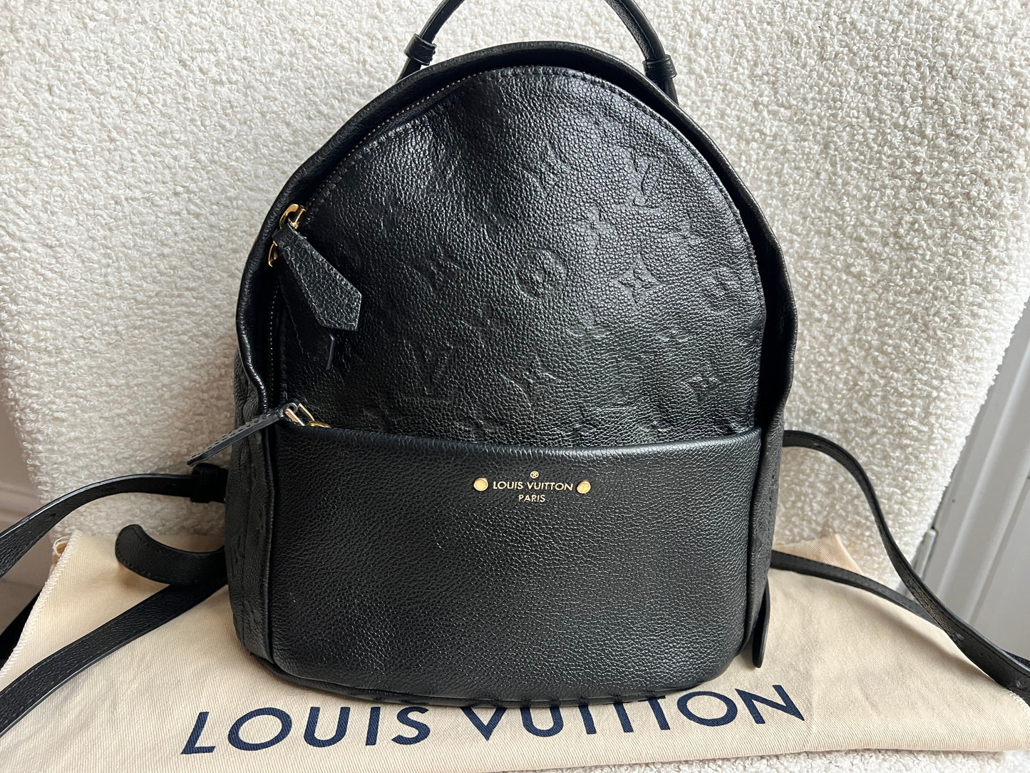 Louis Vuitton Sarbonne Backpack Black Empreinte