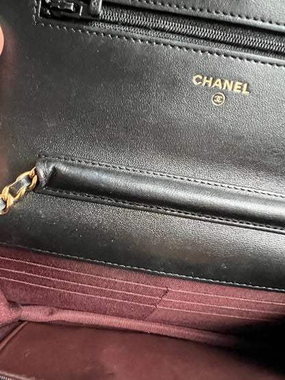Chanel Wallet on Chain in Black Lambskin Gold Hardware (RRP £2,930)