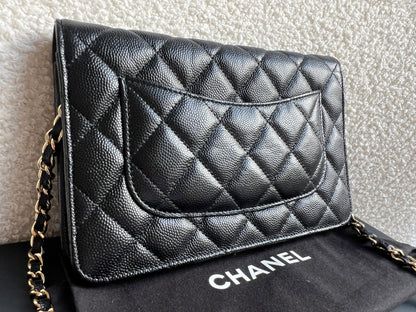 Chanel Black Caviar Wallet on Chain (RRP £2,930)