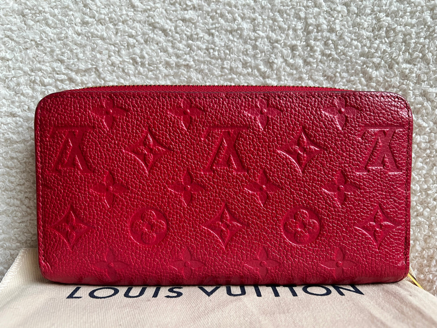 Louis Vuitton Zippy Wallet in Red Empreinte (RRP £740)