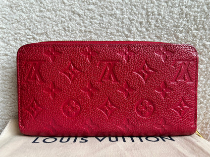 Louis Vuitton Zippy Wallet in Red Empreinte (RRP £740)