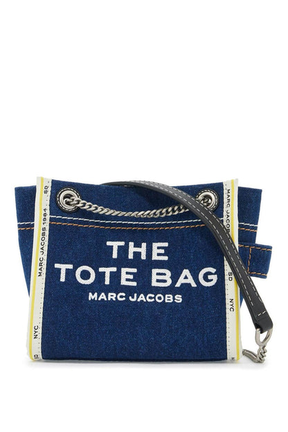 THE DENIM CHAIN CROSSBODY TOTE BAG