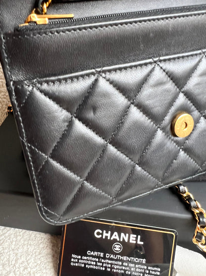 Chanel Wallet on Chain in Black Lambskin Gold Hardware (RRP £2,930)