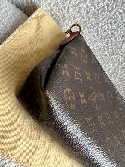 Louis Vuitton Red and Monogram Pallas Pochette