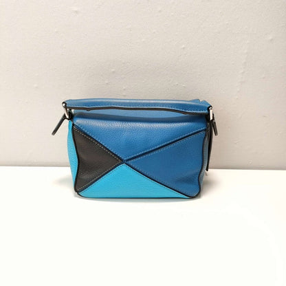 Loewe Puzzle Bag Mini Handbag Leather 2way Blue