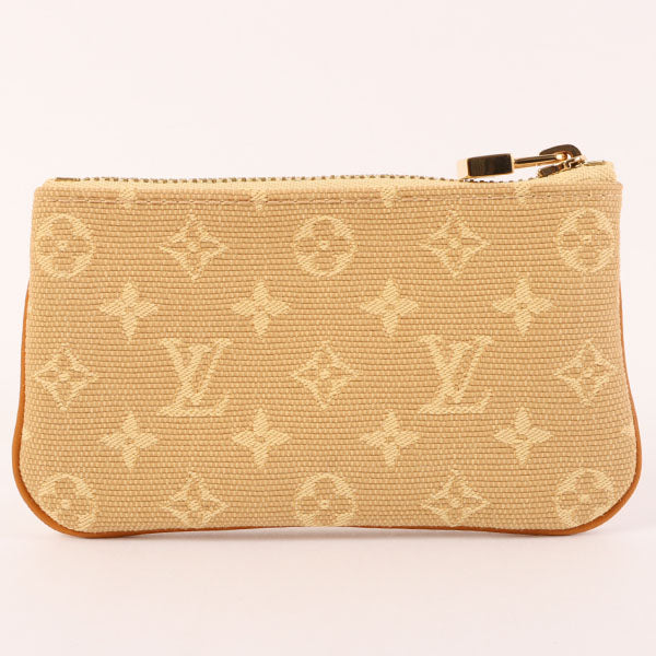LOUIS VUITTON 2008 Made Monogram Mini Lin Pochette Cles Beige