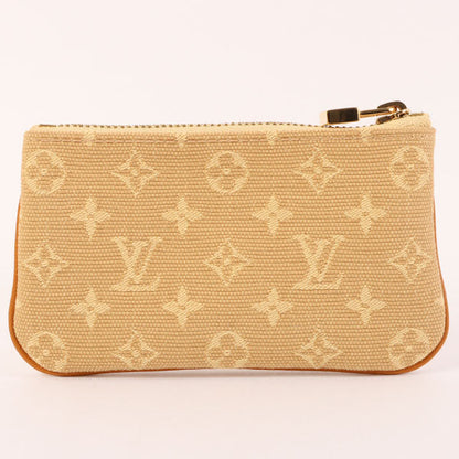 LOUIS VUITTON 2008 Made Monogram Mini Lin Pochette Cles Beige