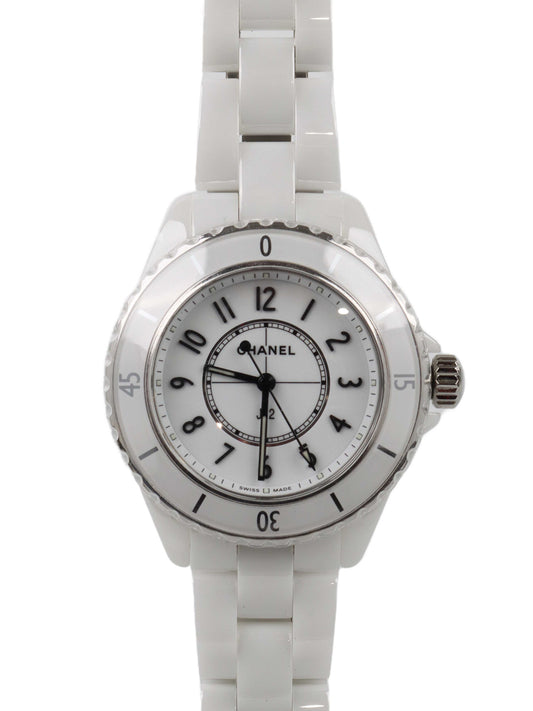 Chanel J12 Watch in White Ceramic and Steel 33mm.