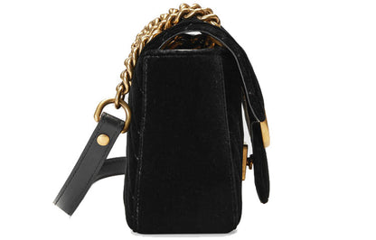 MLB Gucci GG Marmont ClassicG Crossbody Bag Single Shoulder Bag Black 446744-K4D2T-1000