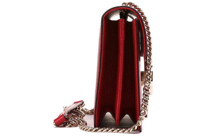 MLB Gucci Leather Organ Crossbody Bag Single Shoulder Bag Red 510304-CAO0G-6420