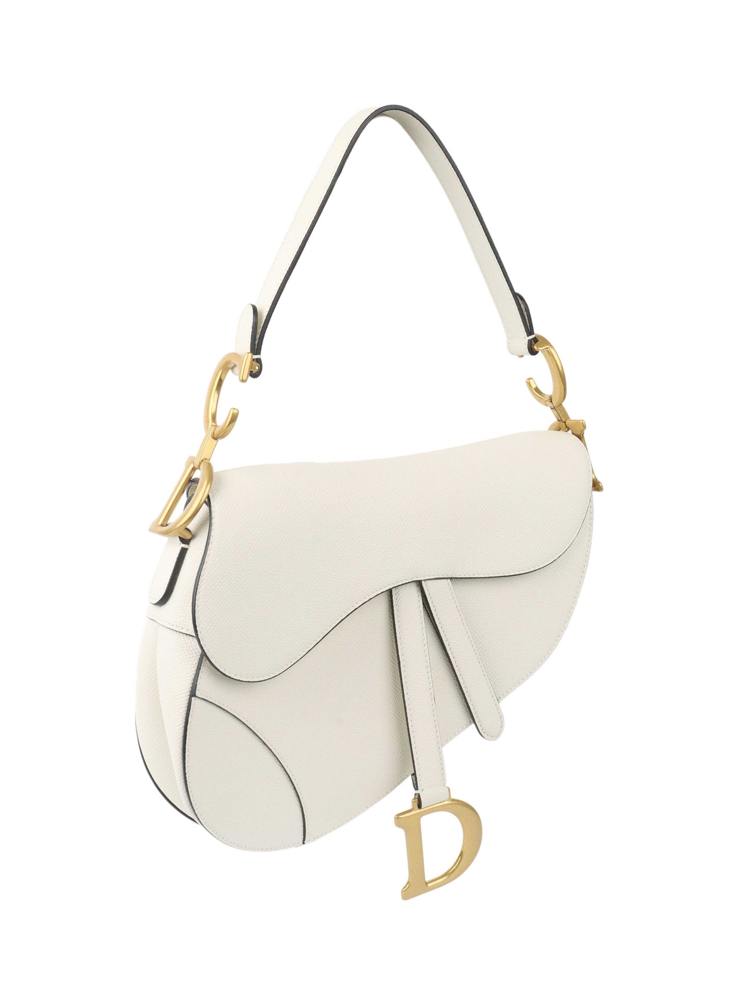 Dior Saddle Leather Crossbody White