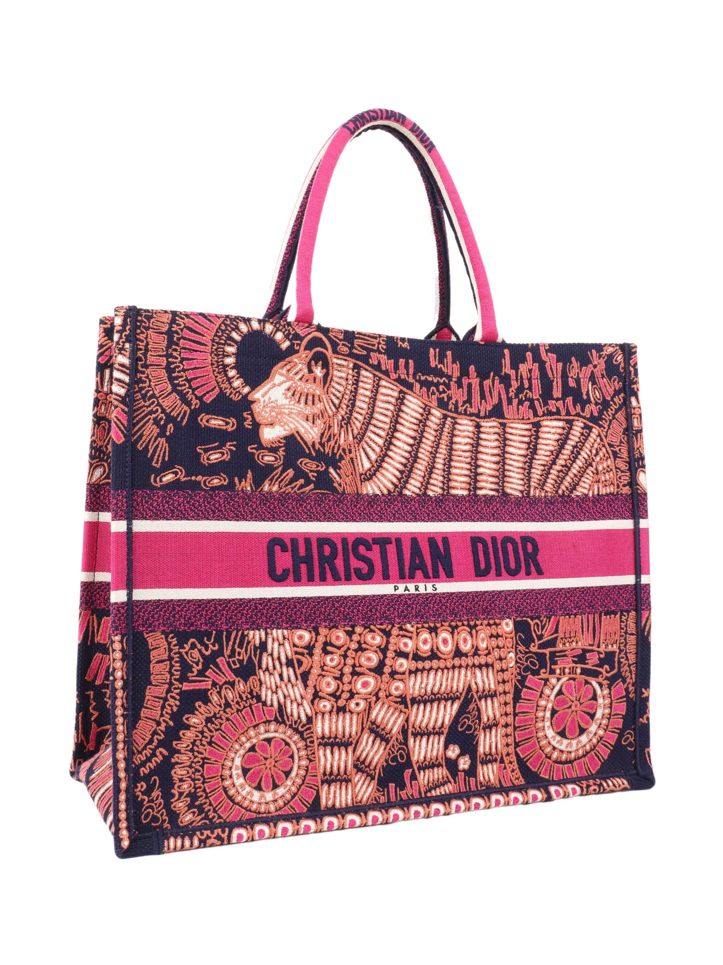 Dior Limited Edition Animal Embroidered Large Book Tote