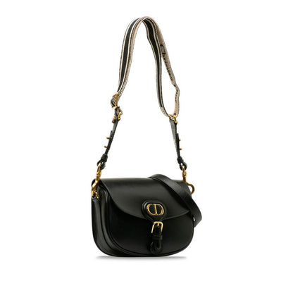 Christian Dior Shoulder Bag Crossbody Bag Black Calf Leather M9319UMOL