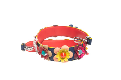 Fendi Multicolor Floral Vitello Dolce Flowerland Studded Leather Strap