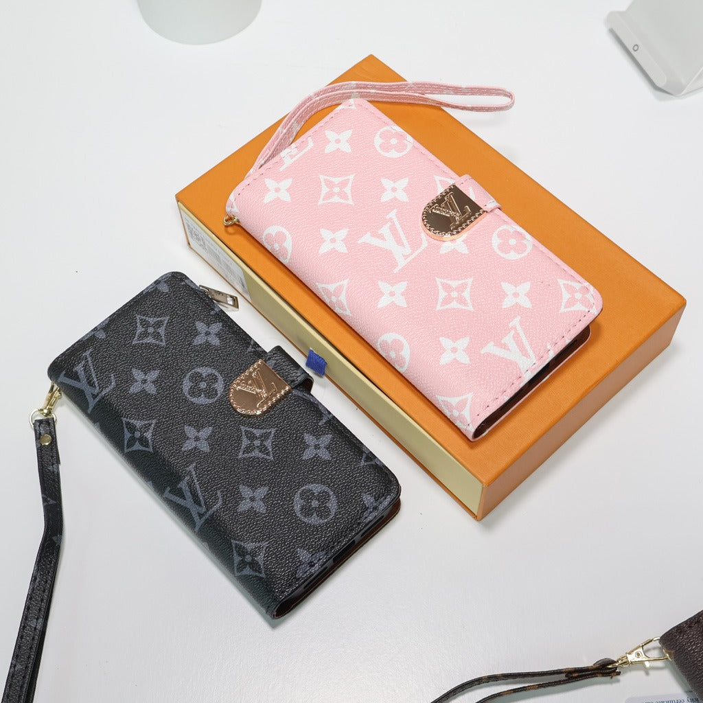 4 Color Zippered Wallet Phone Case for iPhone Series