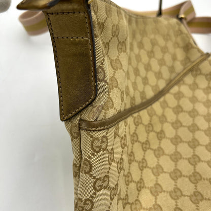 Gucci GG Canvas Web Crossbody Camel gu8827cb