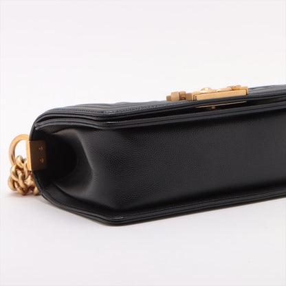Chanel Boy Small Caviar Black Chain Shoulder Bag Style