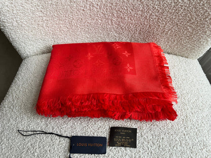 Louis Vuitton Red Monogram Shawl (RRP £475)