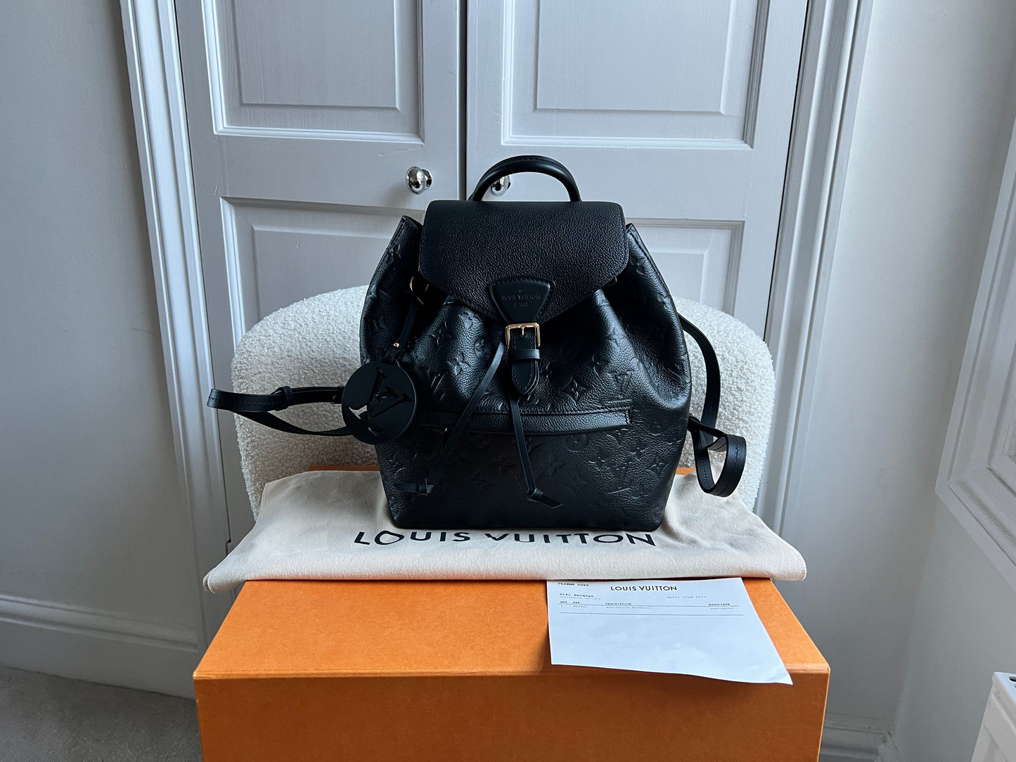 Louis Vuitton Montsouris Backpack Black Empreinte (RRP £2170)