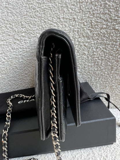 Chanel Wallet on Chain in Black Lambskin Silver Hardware (RRP £2,930)