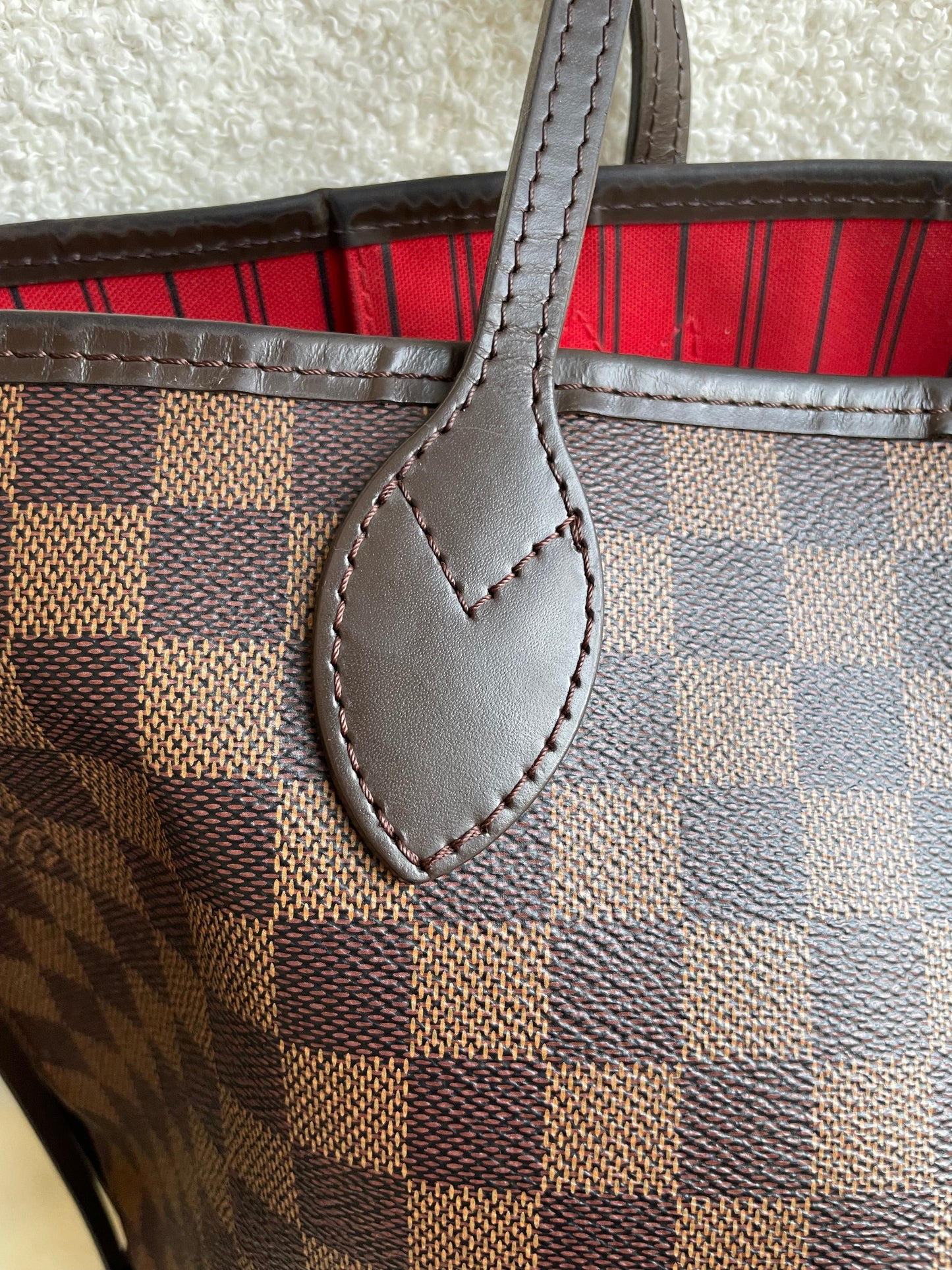 Louis Vuitton Neverfull MM Damier Ebene Cherry Interior (RRP £1,430)