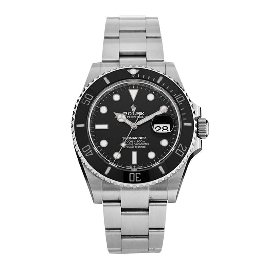 Stainless Steel 41mm Oyster Perpetual Submariner Date Watch Black 126610LN