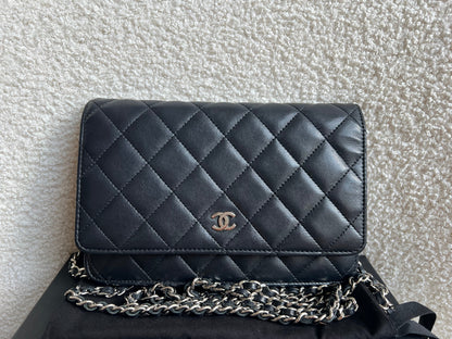 Chanel Wallet on Chain in Black Lambskin Silver Hardware (RRP £2,930)