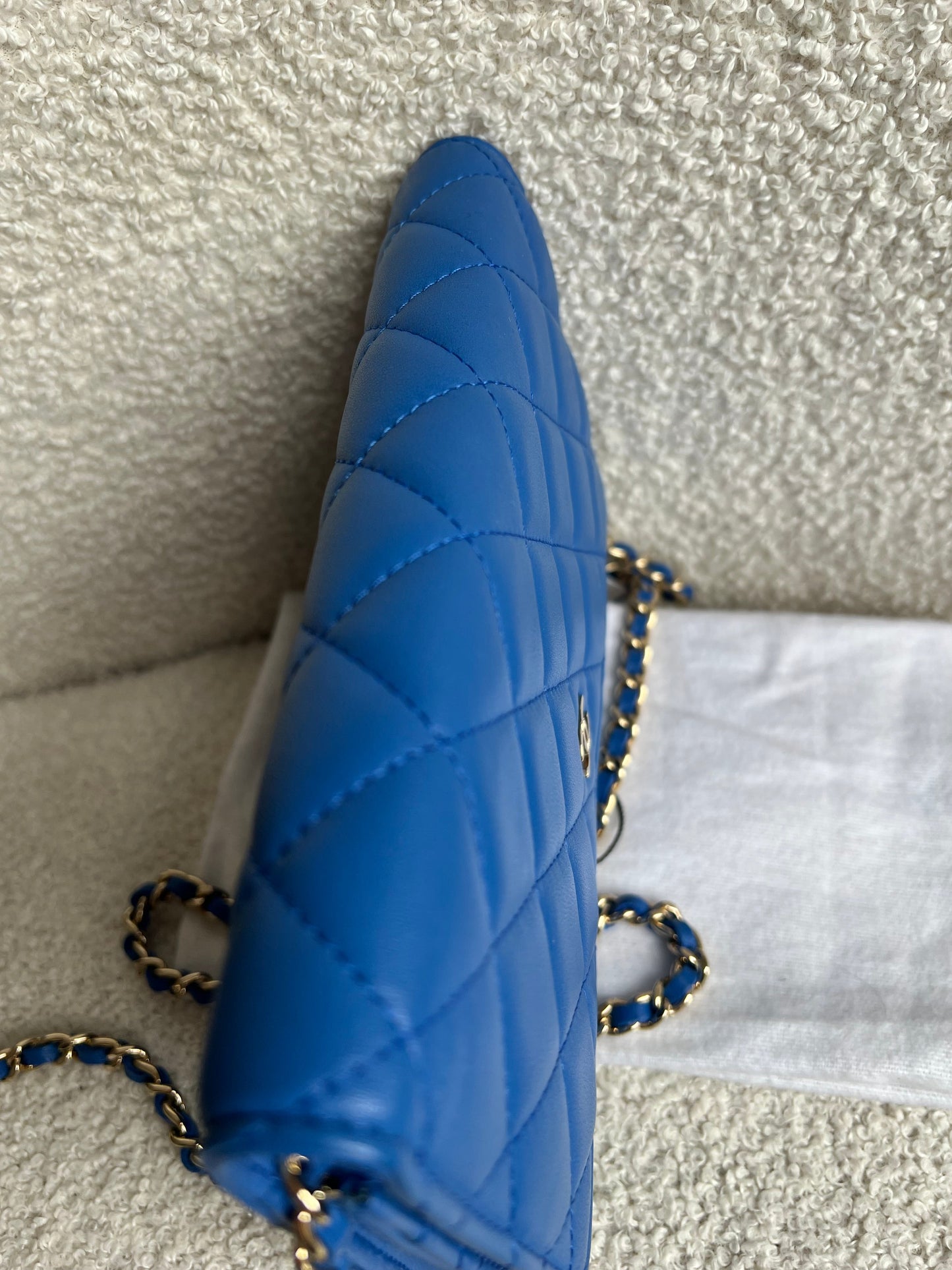 Chanel Blue Lambskin Wallet on Chain (RRP £2,930)