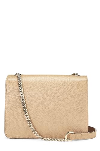 Gucci,  Beige Leather Interlocking Crossbody Small, Beige