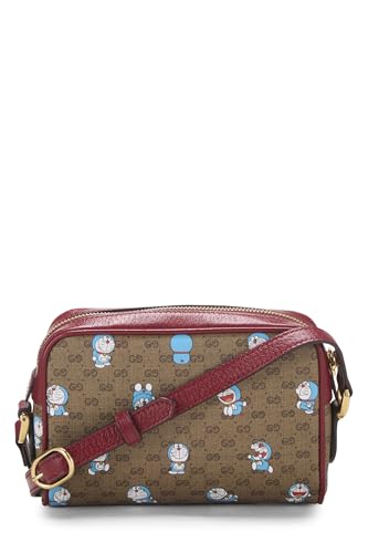 Gucci,  Doraemon x Gucci Coated Canvas Crossbody Bag, Red