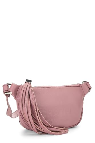 Chanel,  Pink Calfskin Crossbody Small, Pink
