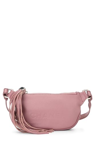 Chanel,  Pink Calfskin Crossbody Small, Pink