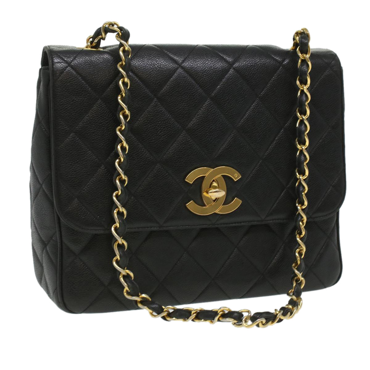 Chanel Caviar Black Shoulder Bag
