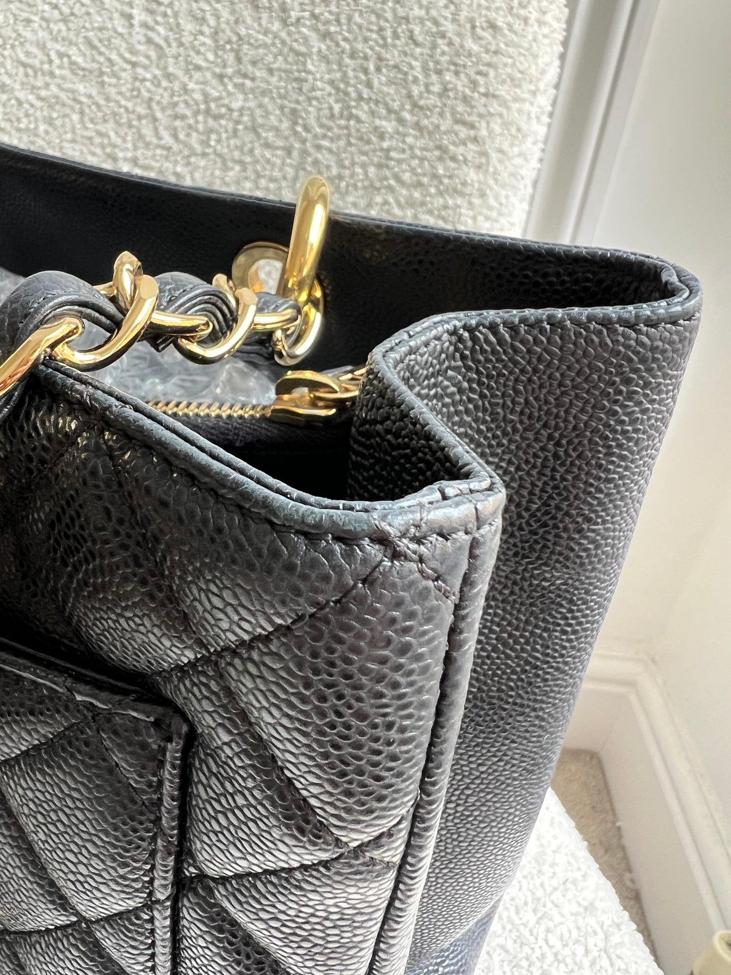 Chanel Black Caviar Grand Shopper Tote Gold Hardware (GST)