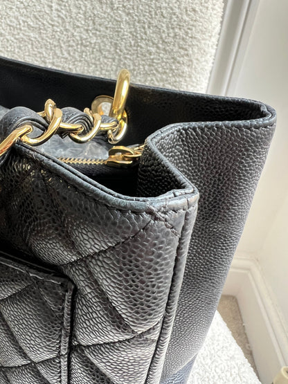 Chanel Black Caviar Grand Shopper Tote Gold Hardware (GST)