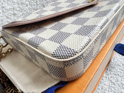 Louis Vuitton Felicie Pochette Damier Azur (RRP £1110)