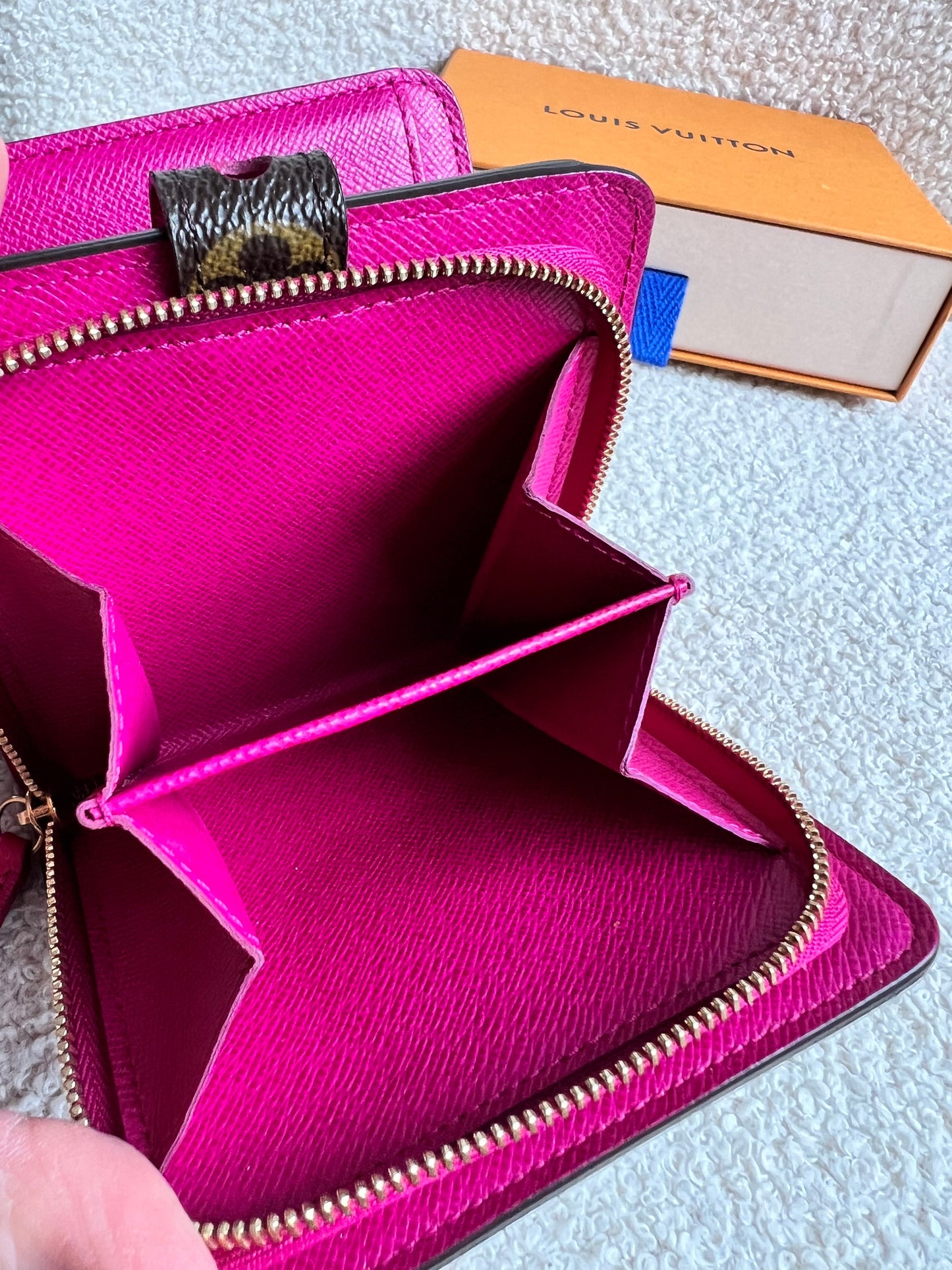 Louis Vuitton Perforated Monogram Fuchsia Compact Wallet