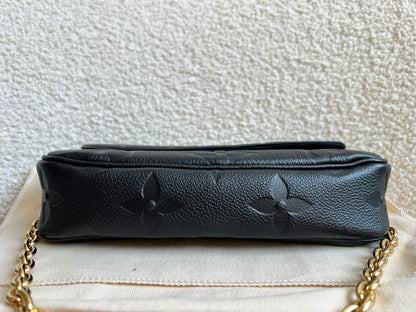 Louis Vuitton Ivy Wallet on Chain Bag Black Empreinte (RRP £1,460)
