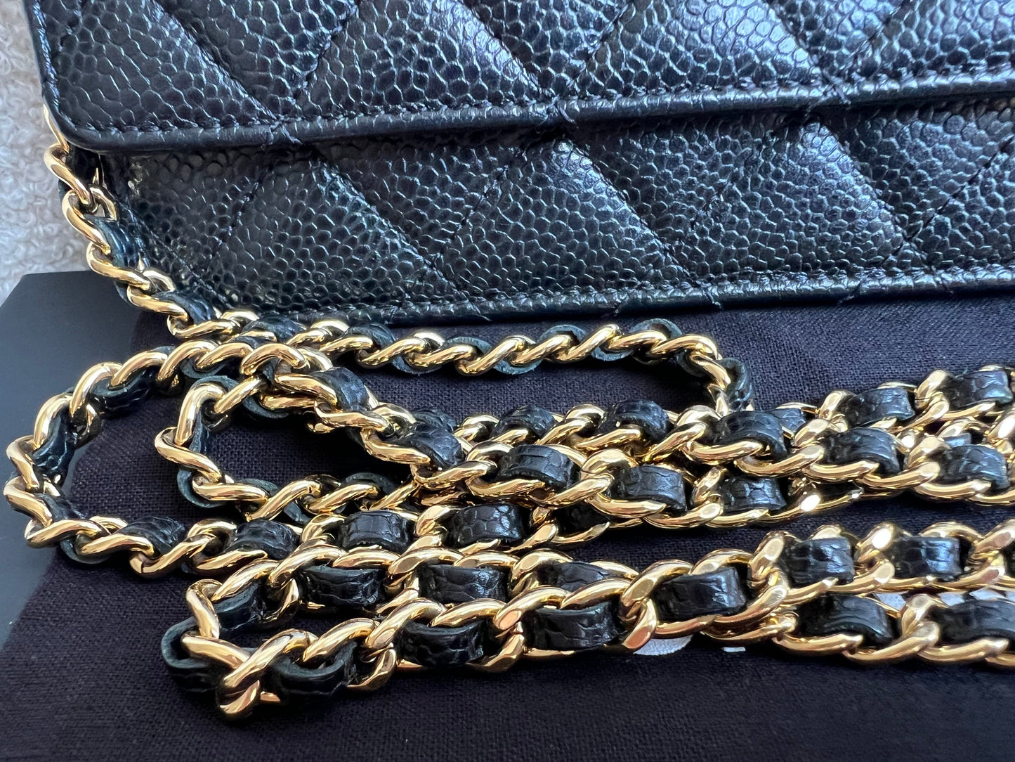 Chanel Black Caviar Wallet on Chain (RRP £2,930)