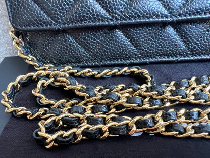 Chanel Black Caviar Wallet on Chain (RRP £2,930)