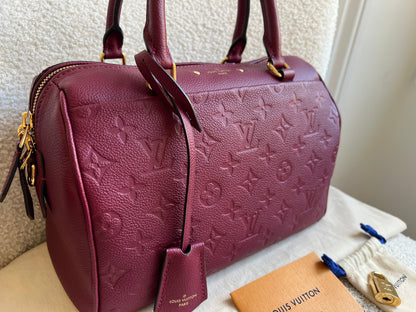 Louis Vuitton Speedy 25 Raisin Empreinte (RRP £1,840)