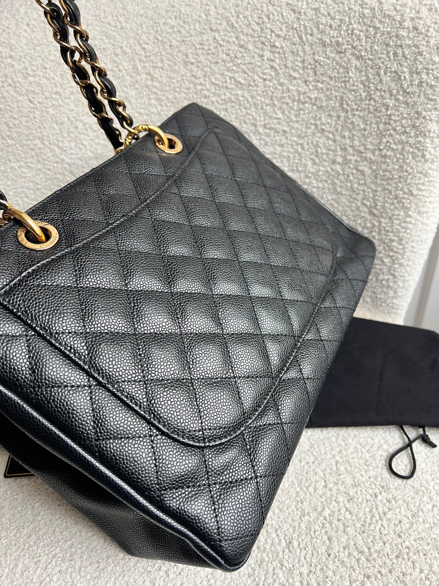Chanel Black Caviar Grand Shopper Tote Gold Hardware (GST)