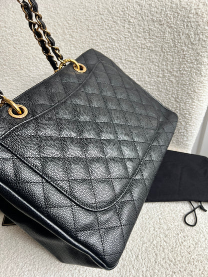 Chanel Black Caviar Grand Shopper Tote Gold Hardware (GST)