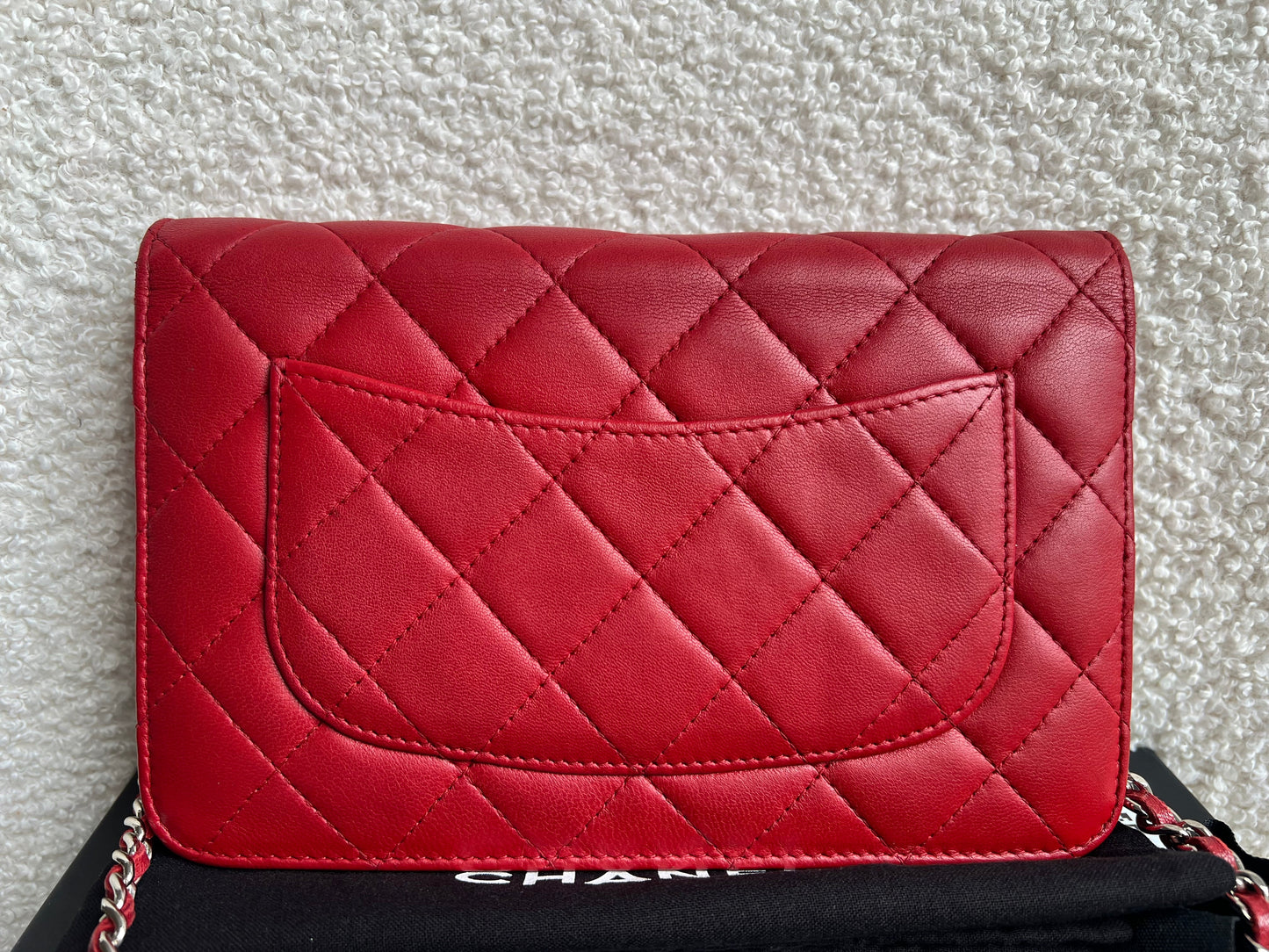 Chanel Red Lambskin Wallet on Chain (RRP £2,930)